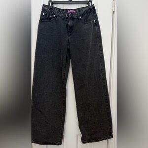 Edikted Black Wide Leg Jeans